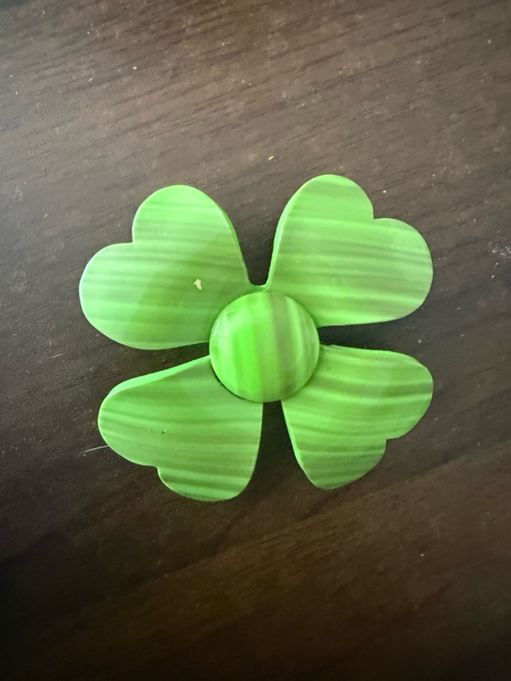 Green Clover Flower Hair Clip - Women's Accessory